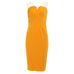 Girls On Film Womens/Ladies Midas Touch Sweetheart Midi Dress / Yellow